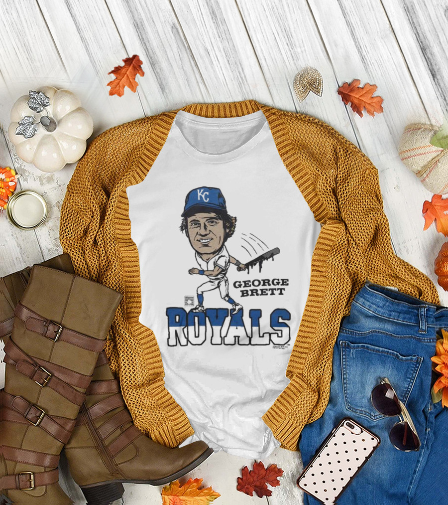 Royals George Brett KC Vintage Caricature T-Shirt