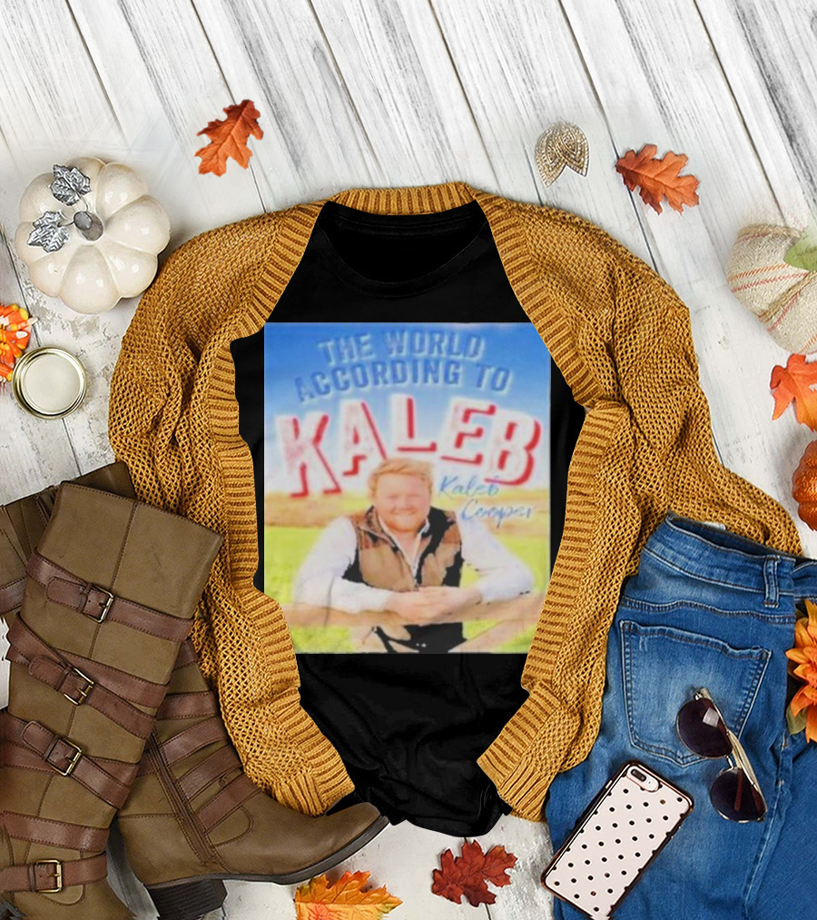 The World According To Kaleb Kaleb Cooper Book Cover T-Shirt