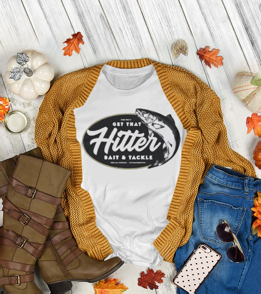 Theo Von Merch Get That Hitter Bait and Tackle Gone Fishing Tan T-Shirt
