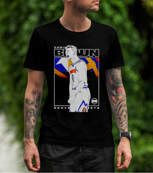 Christian Braun Denver Nuggets Basketball Player With Logo And Dynamic T-Shirt