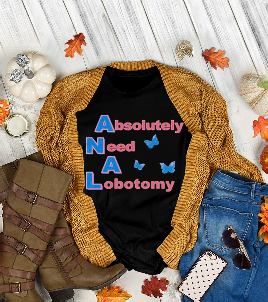 Absolutely Need A Lobotomy Y2k Butterfly T-Shirt