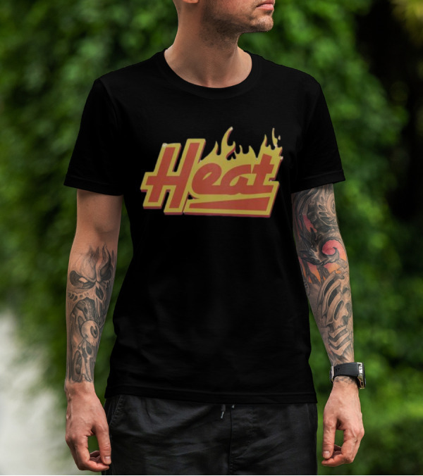 Court Culture Heat Flames Basketball Enthusiast T-Shirt