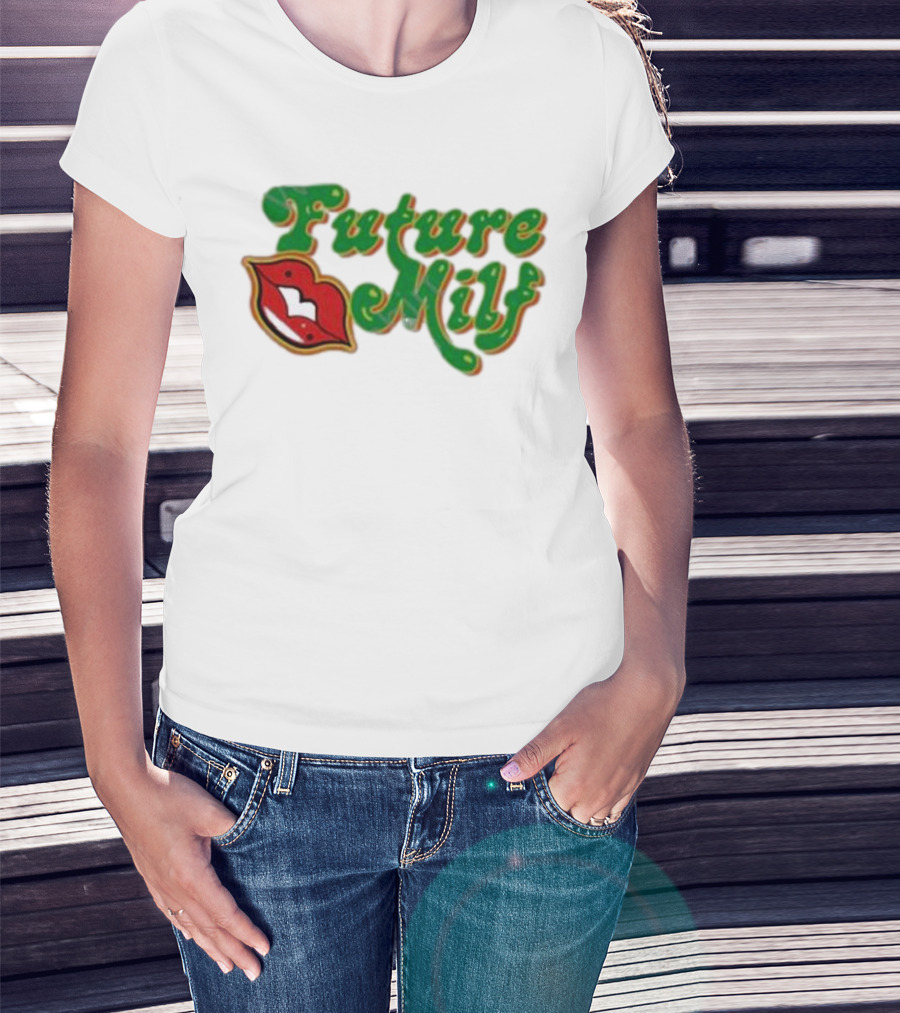 Future M.I.L.F Red Lips Green Script T-Shirt