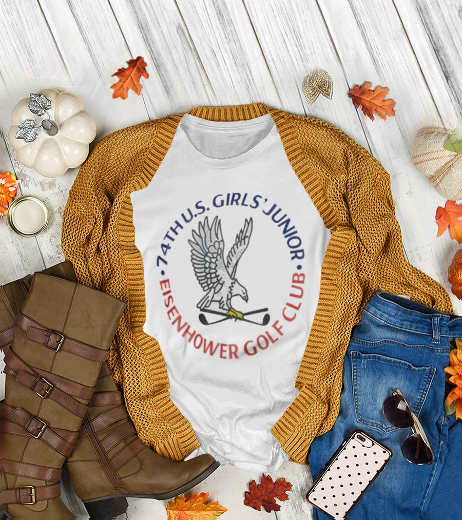74th U.S. Girls’ Junior Eisenhower Golf Club Logo with Eagle and Golf Clubs T-Shirt