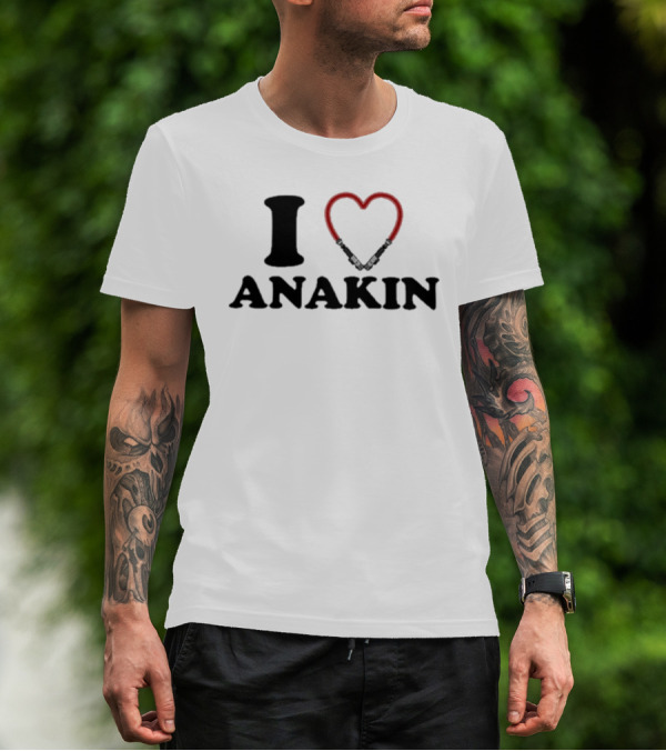 Hoesforclothes I Heart Anakin Lightsaber Love T-Shirt