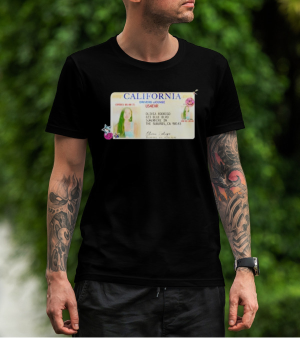 Pop Hive California Drivers License US4EVR Olivia Rodrigo Somewhere In The Suburbs T-Shirt