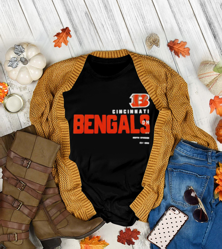 Cincinnati Bengals 13 Ohio Est 1968 Sports Team Tri-Blend T-Shirt