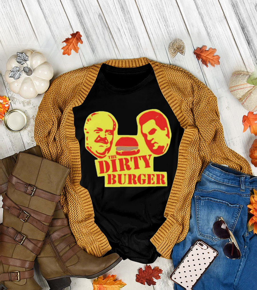 THE DIRTY BURGER Faces and Burger T-Shirt