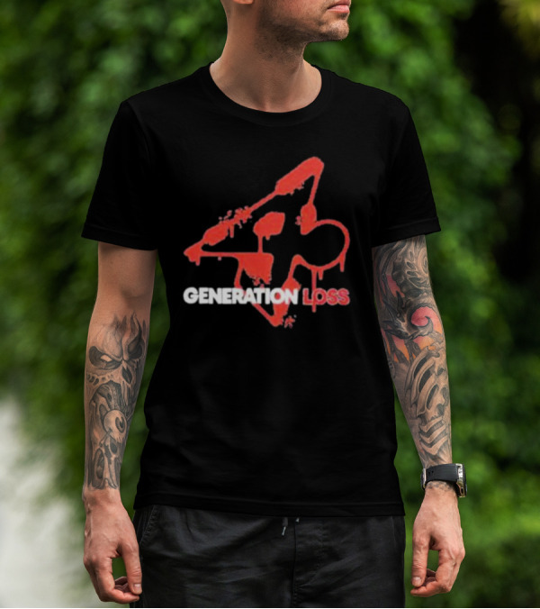 Generation Loss Red Glitch Dripping T-Shirt
