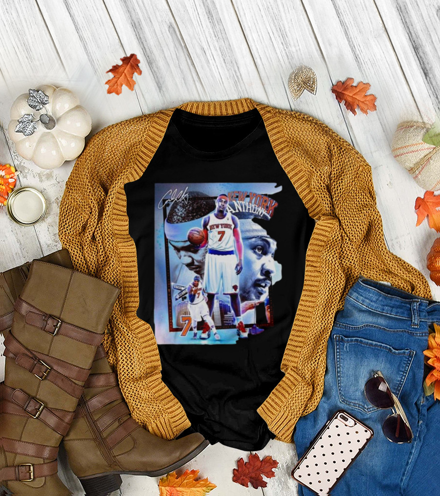 New York Anthow 7 Basketball Legend Collage T-Shirt