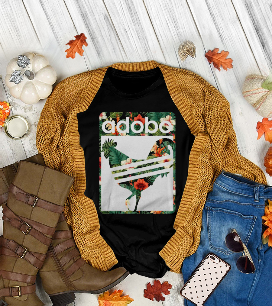 Adobo Floral Chicken T-Shirt