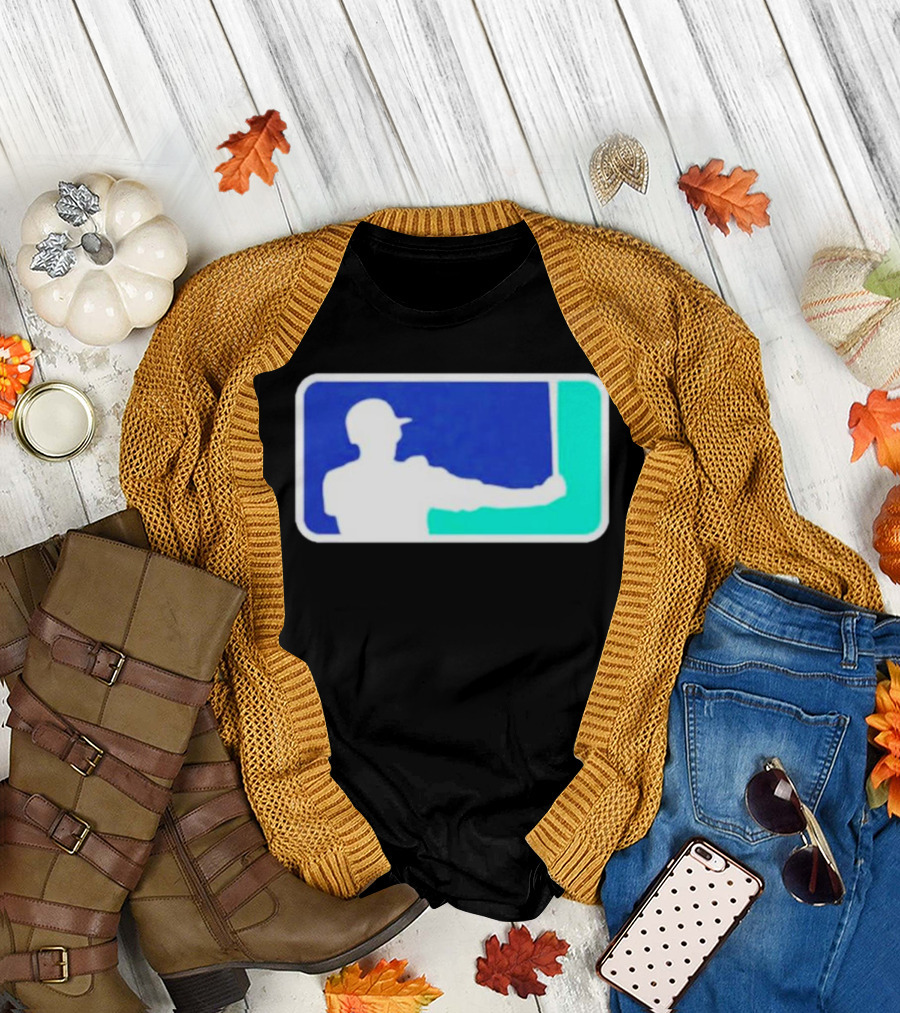 Baseball Ichiro Parody Logo Silhouette Player Swing T-Shirt
