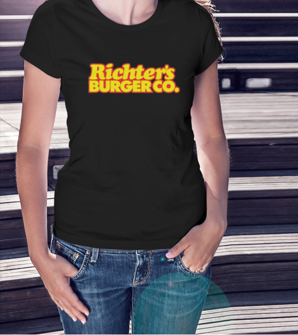 Richter’s Burger Co Classic Logo Yellow And Red T-Shirt