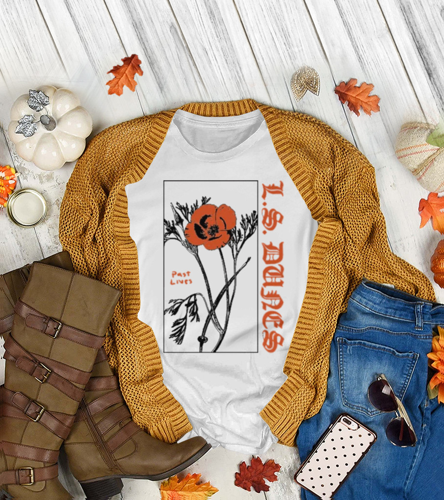 L.S. Dunes Past Lives Orange Flower T-Shirt