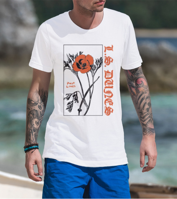 L.S. Dunes Past Lives Orange Flower T-Shirt