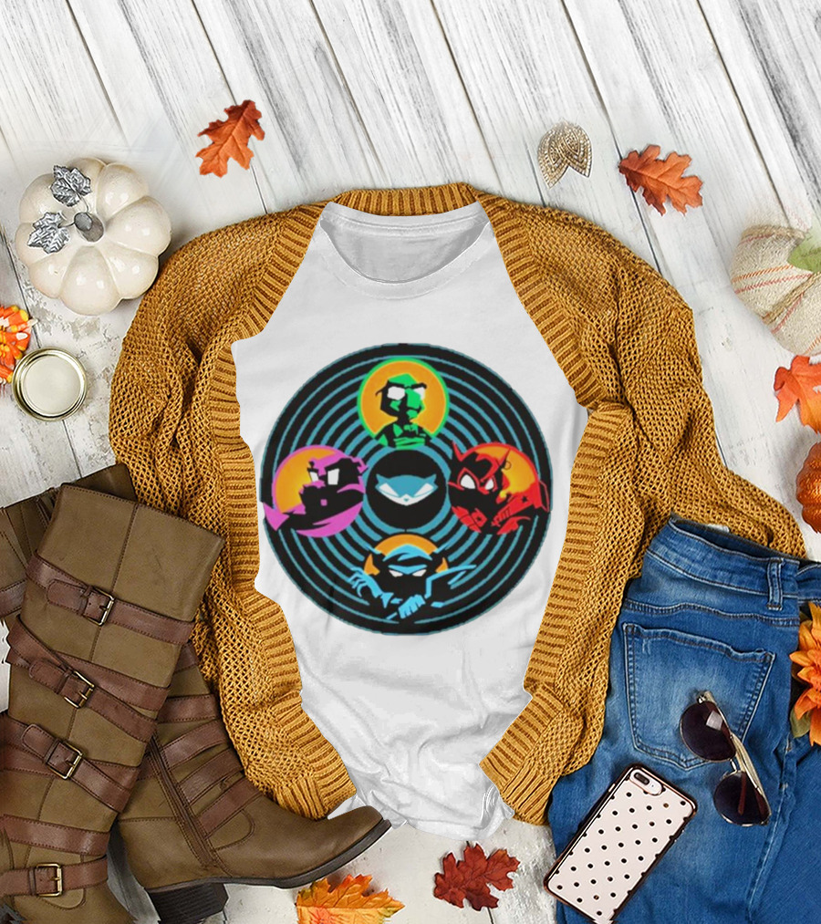 Sly Cooper 20th Anniversary Character Art Circles T-Shirt
