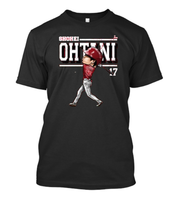 Shohei Ohtani 17 Baseball Cartoon Player T-Shirt