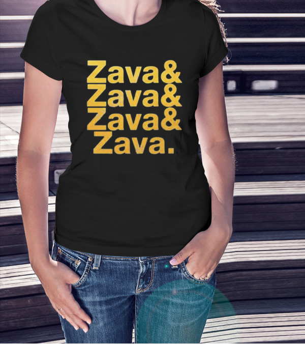 Zava And Zava And Zava And Zava Repeated Typography T-Shirt