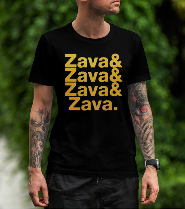 Zava And Zava And Zava And Zava Repeated Typography T-Shirt