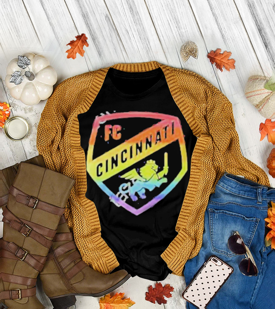 FC Cincinnati Rainbow Pride Shield T-Shirt