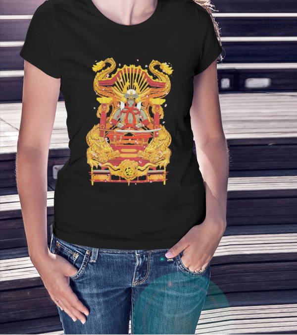 Howard Estate Samurai Throne With Golden Dragons T-Shirt
