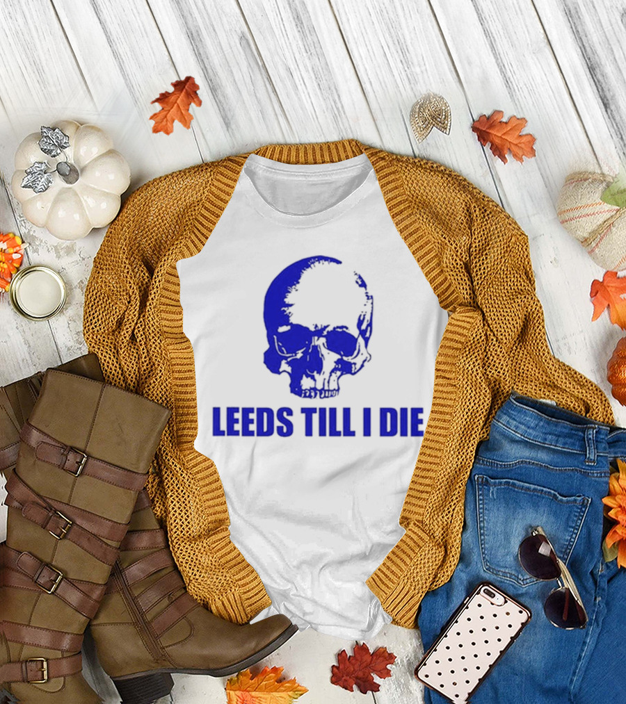 Punk Football Shop Leeds Till I Die Skull T-Shirt