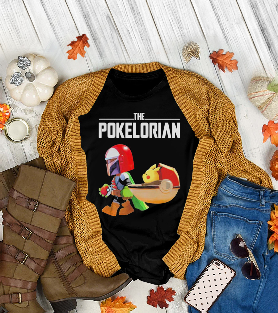 THE POKELORIAN Pikachu Yoda Parody Pop Culture Crossover T-Shirt