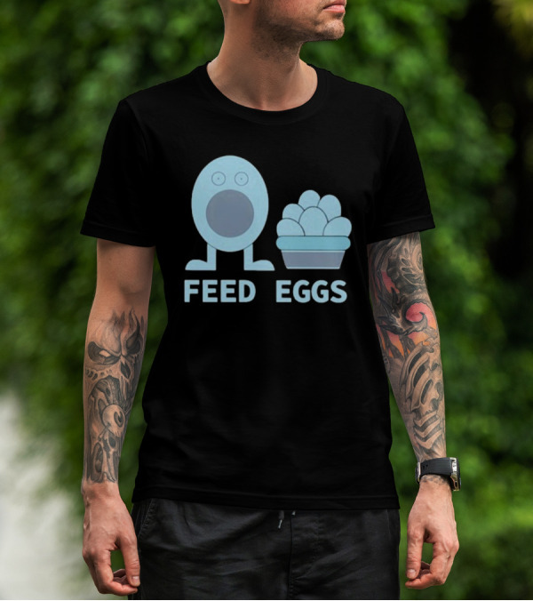 I Think You Should Leave Feed Eggs Blue Cartoon Character Bowl T-Shirt