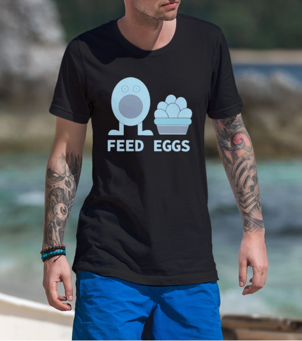 I Think You Should Leave Feed Eggs Blue Cartoon Character Bowl T-Shirt