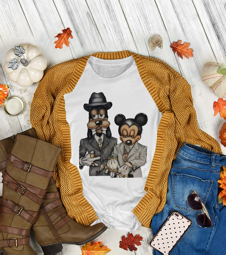 90s Hip Hop Dancehall Soca Junkie Mickey Mouse Goofy Fashion T-Shirt