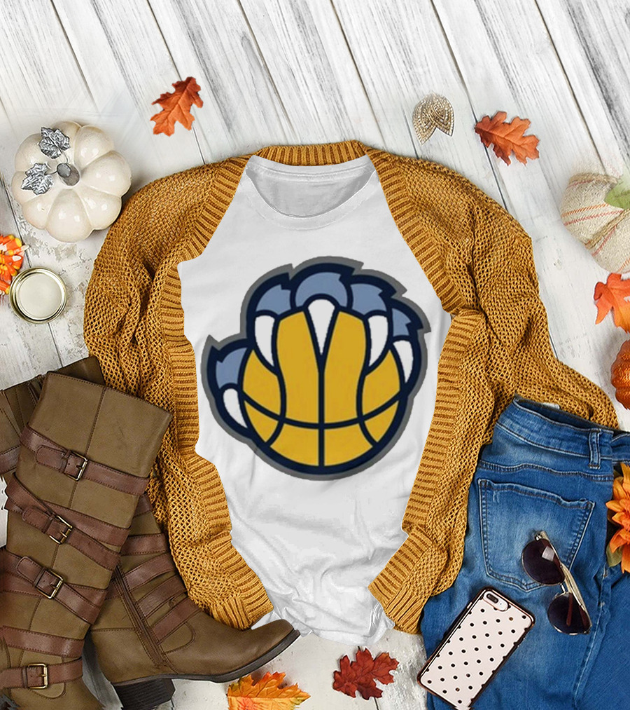 Memphis Grizzlies Claw Basketball T-Shirt