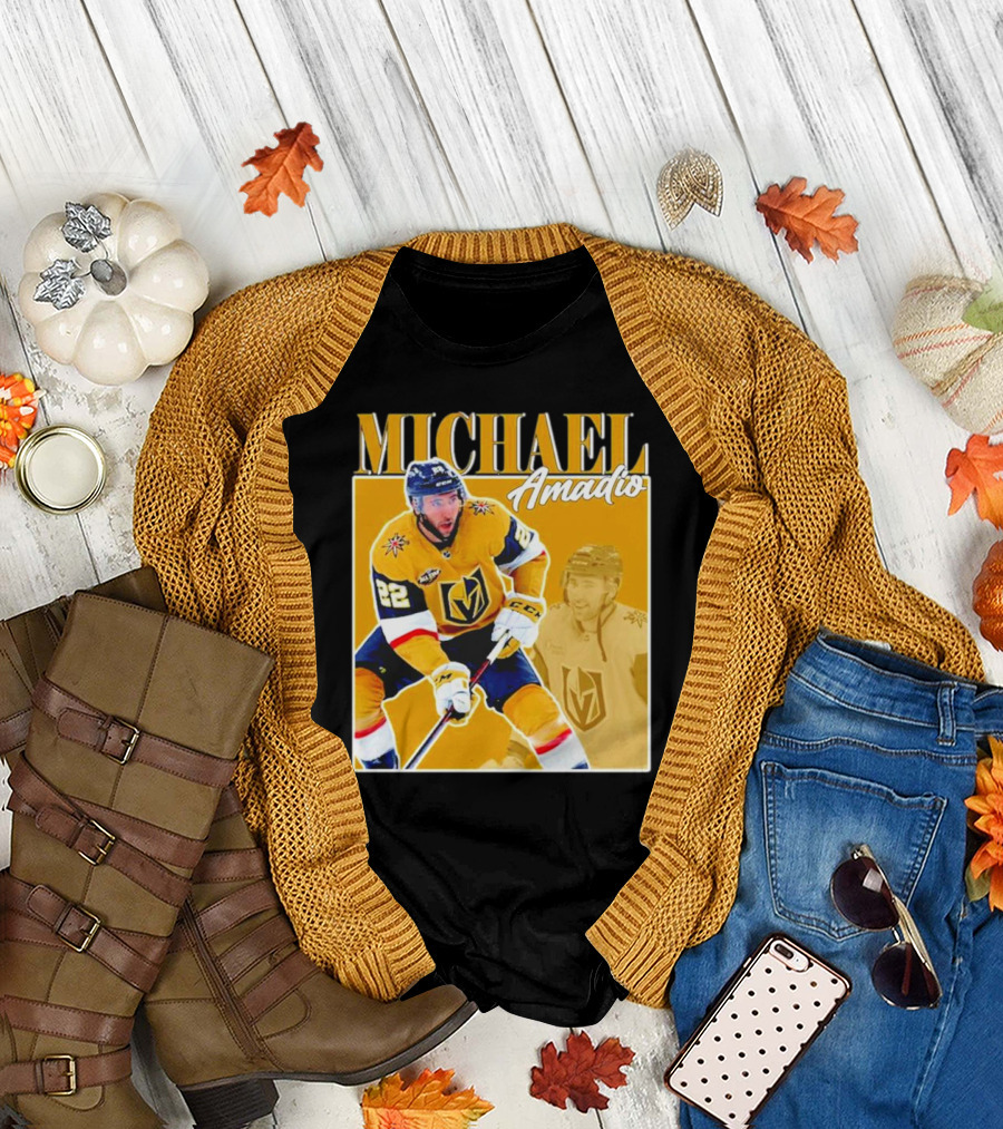 MICHAEL AMADIO 22 Vegas Hockey Homage Photo T-Shirt