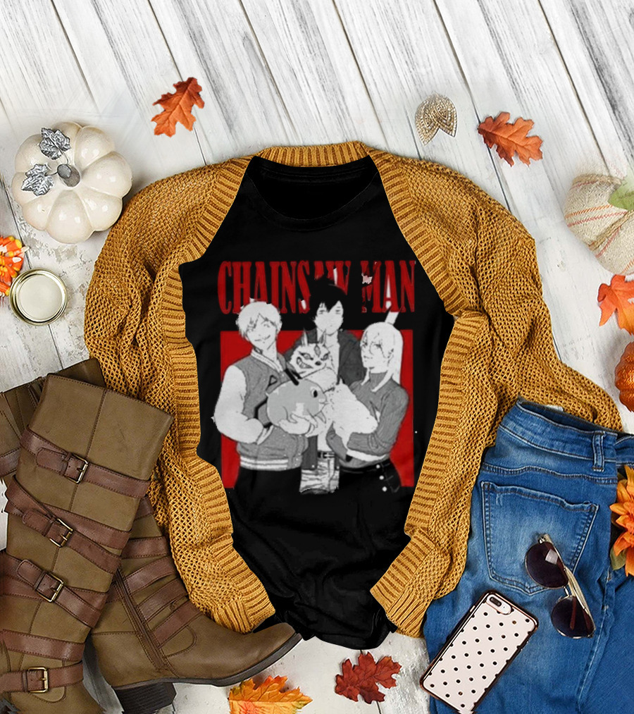 Chainsaw Man Anime Devil Hunters Trio T-Shirt