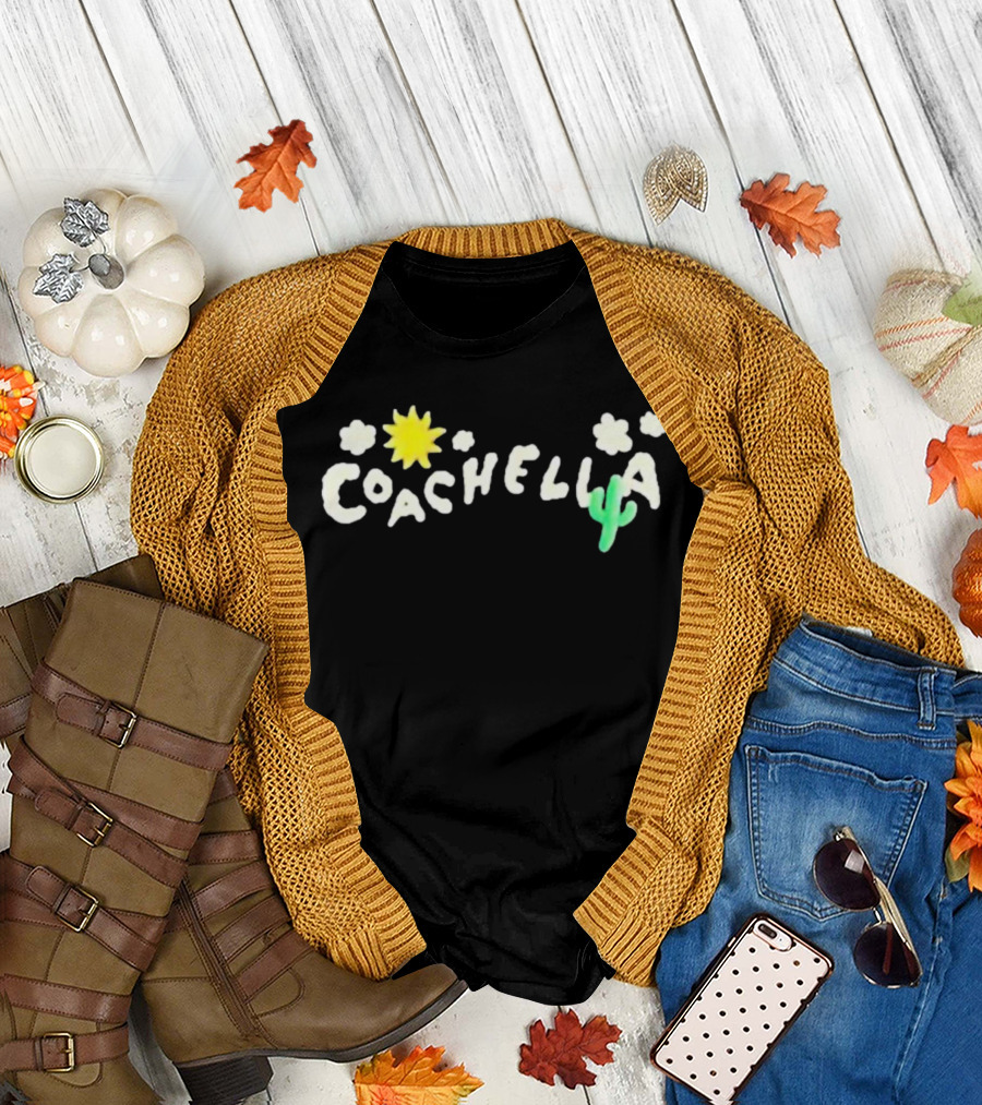 Coachella Clouds Sun Cactus Balloons Lineup T-Shirt