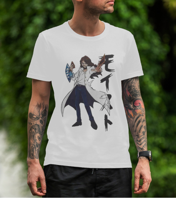 Moist Global Charlie-Oh Merch Character Japanese Text T-Shirt