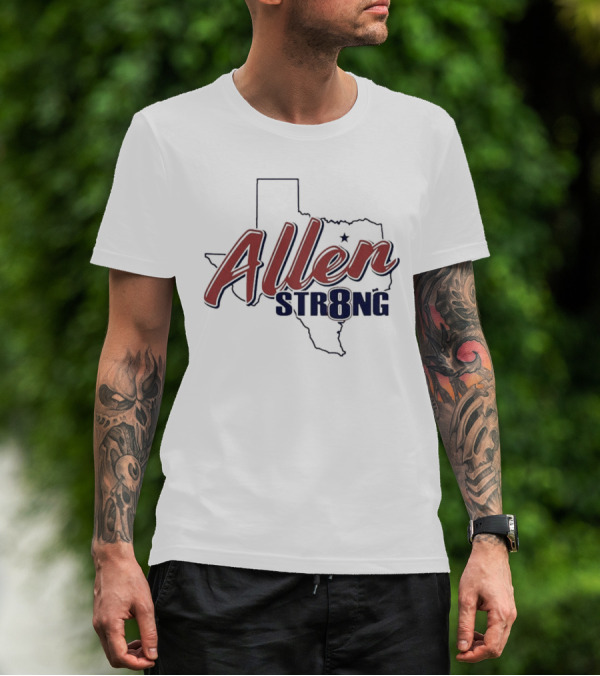 Allen Str8ng Texas Map T-Shirt