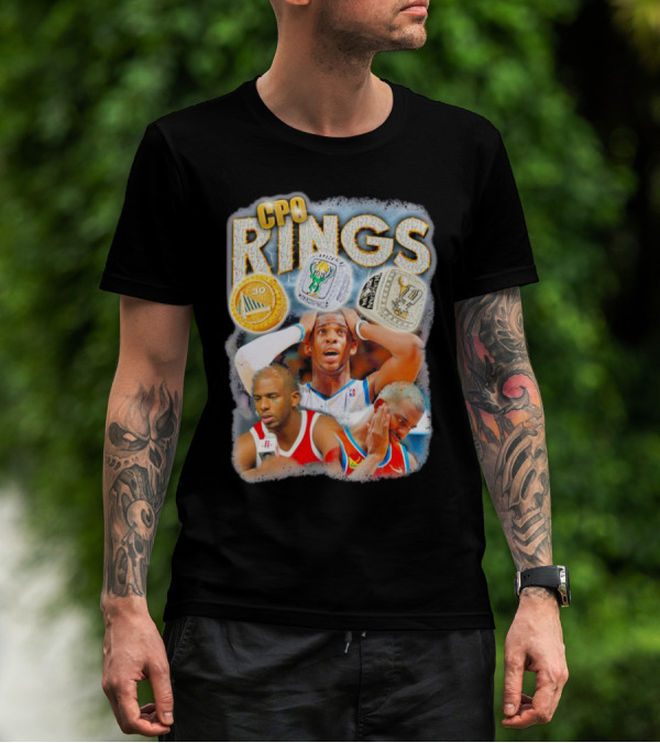 CP0 Rings Basketball Legacy With Golden State Warriors Boston Celtics And San Antonio Spurs Symbols T-Shirt