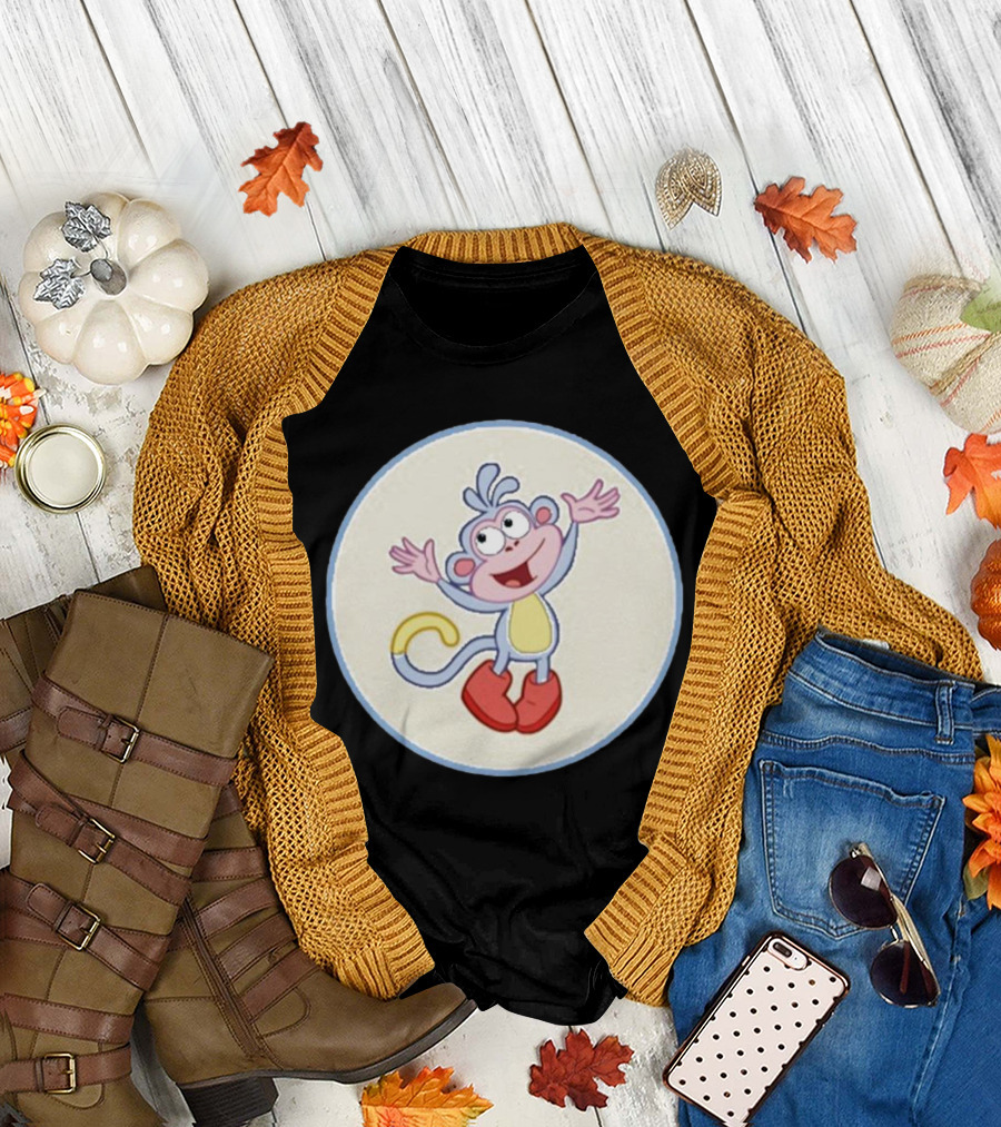 Boots the Monkey Character with Red Boots from Popular Children's Show T-Shirt