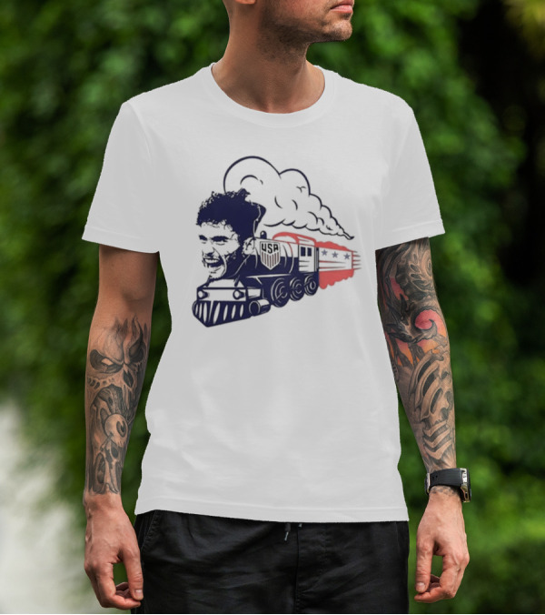 FC Dallas Pepi Train With US Soccer Emblem And Face On Locomotive T-Shirt