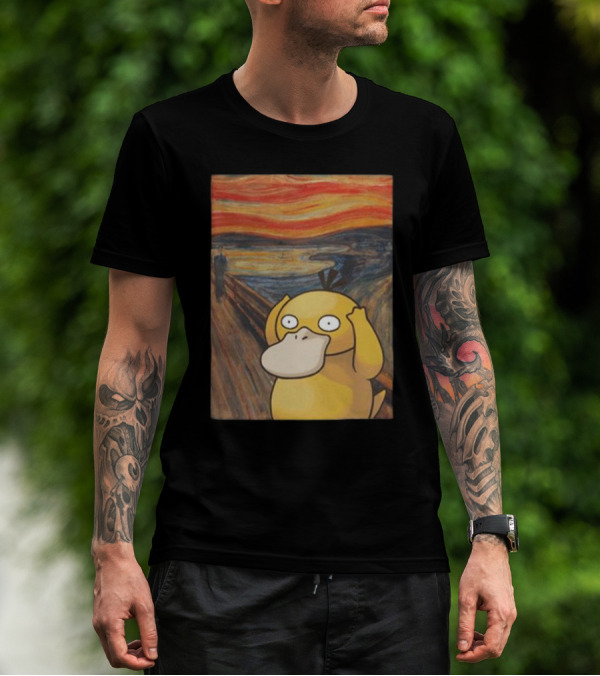 Psyduck Scream Parody Pokemon Art Mashup T-Shirt
