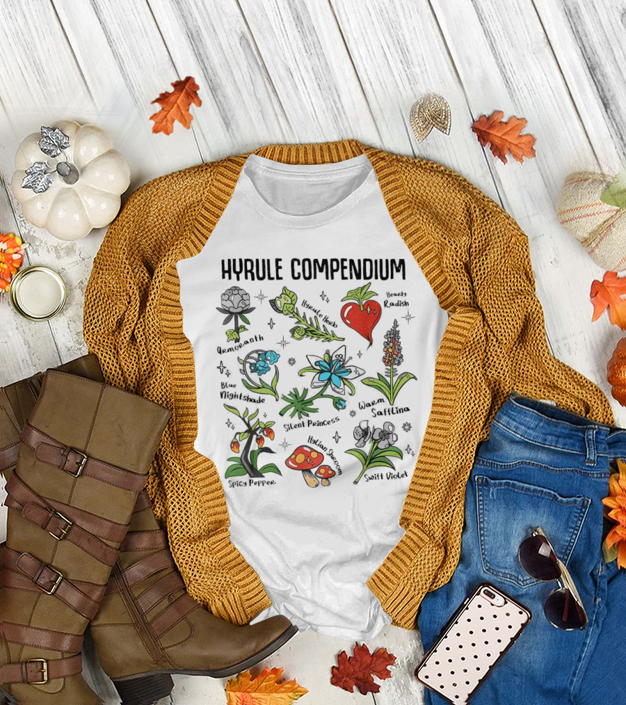 Hyrule Compendium Amaranth Blue Nightshade Hearty Radish Swift Violet T-Shirt