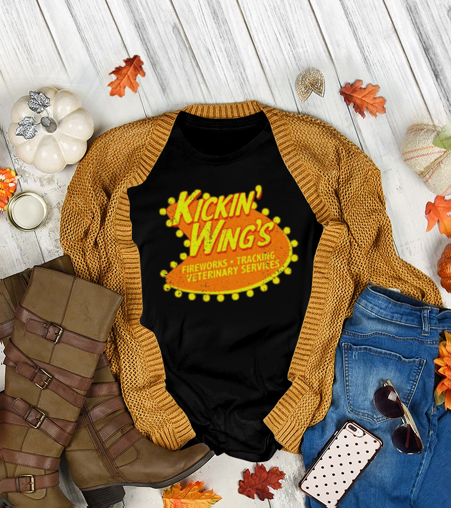 Kickin' Wing's Fireworks Tracking Veterinary Services Joe Dirt T-Shirt