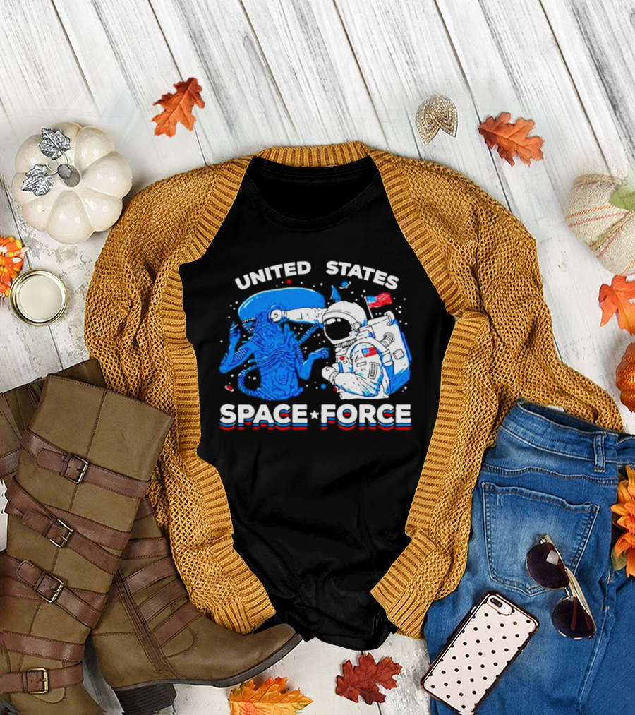 United States Space Force Alien and Astronaut Encounter T-Shirt
