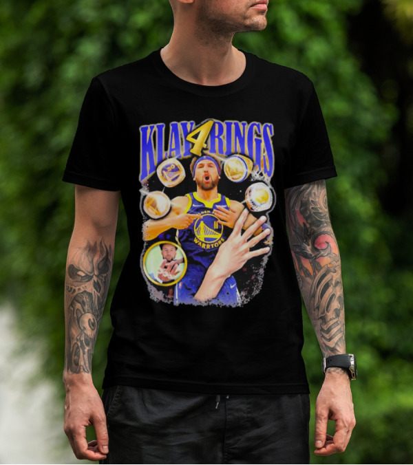 Klay 4 Rings Golden State Warriors Basketball T-Shirt