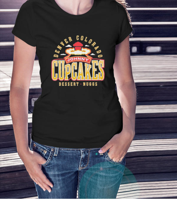 Denver Colorado Johnny Cupcakes Dessert Nuggs T-Shirt