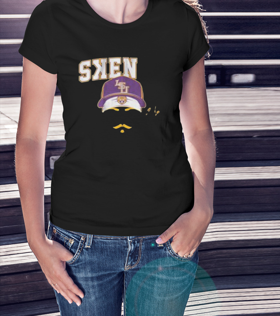 LSU Baseball Paul Skenes Stache Cap T-Shirt