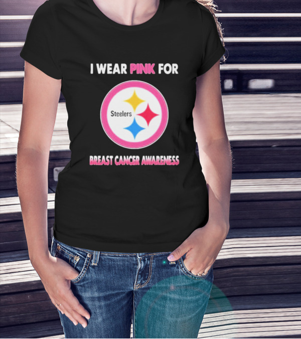 Pittsburgh Steelers I Wear Pink For Breast Cancer Awareness T-Shirt