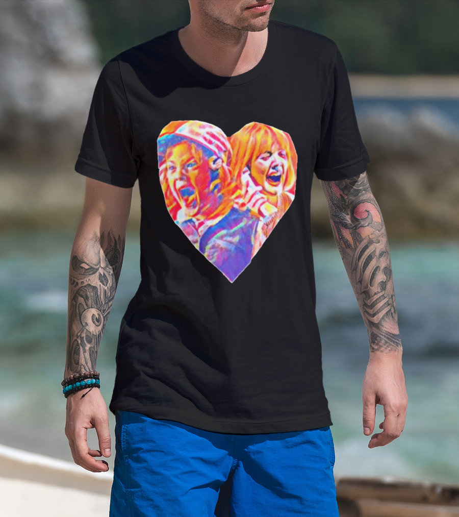 Vintage Movie Scream Drew Barrymore Heart Shaped T-Shirt