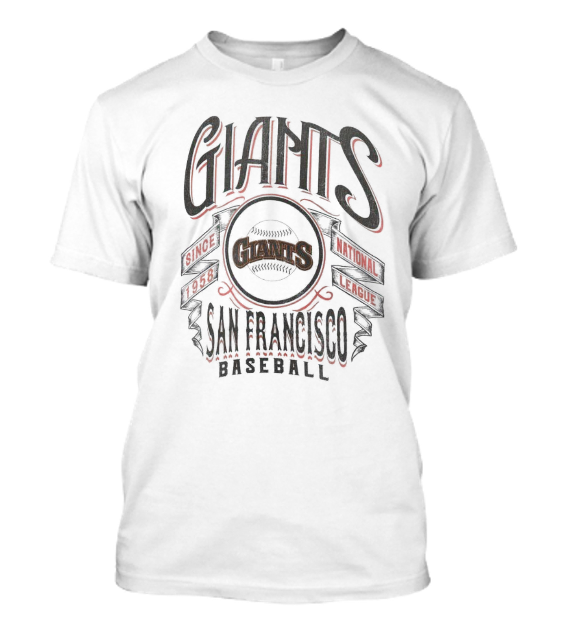 San Francisco Giants Baseball Since 1958 National League Rucker Collection Distressed Rock T-Shirt