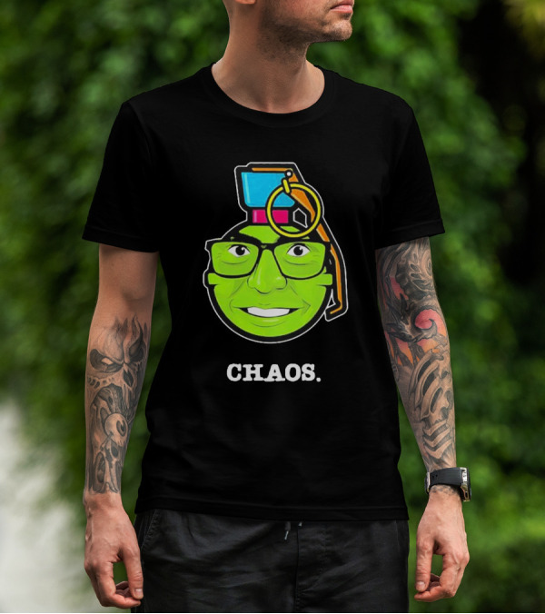 Lebatard And Friends Store Chaos Grenade Icon With Glasses And Smile T-Shirt